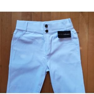 Women's White Skinny Jean Stretch Pants Size L/XL by Nali Collection